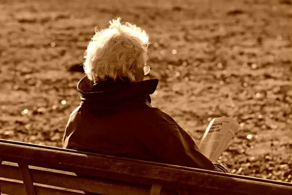 elderly man, person, sitting